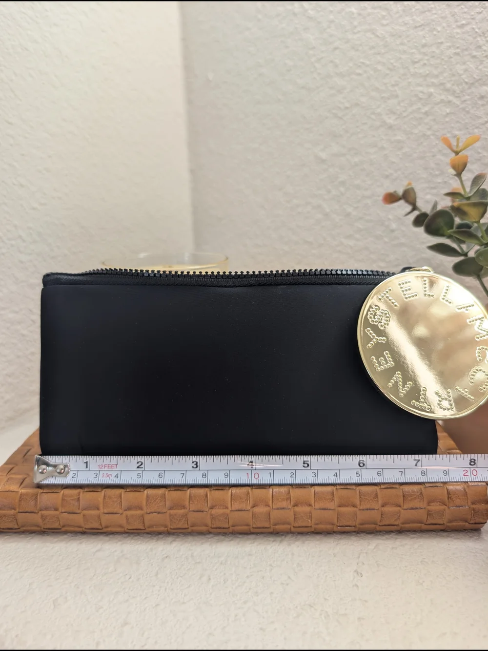 Stella McCartney Black Pouch with Mirrored Zipper